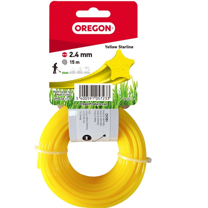 Oregon 69-452-Y Freischneidefaden Yellow Starline 2,4mm 15m